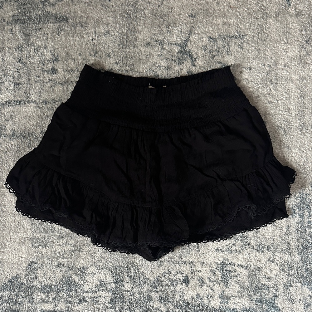 Aeropostale Black Ruffle Mini Skirt